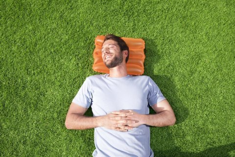 DMUCHANA PODUSZKA 38 x 25 CM POMARAŃCZOWA BESTWAY 52127