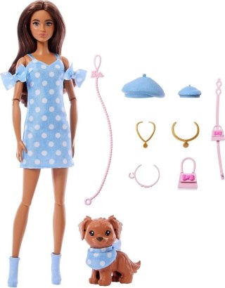 Barbie Jednakowa stylizacja Lalka i piesek Groszki