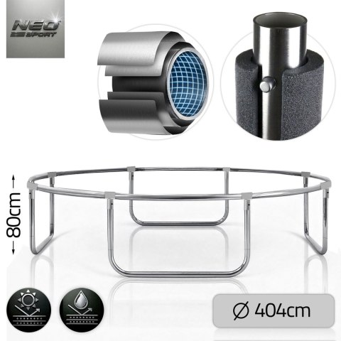 Trampolina ogrodowa 13ft/404cm z siatką zewnętrzną i drabinką Neo-Sport