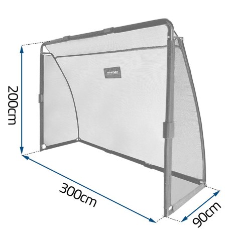 Bramka do piłki nożnej 300 x 200 x 90 cm NS-497 czarna