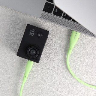 Kabel USB A do Micro USB Forcell F-Energy QC3.0 2,4A 18W Silicone 1 m C341 zielony