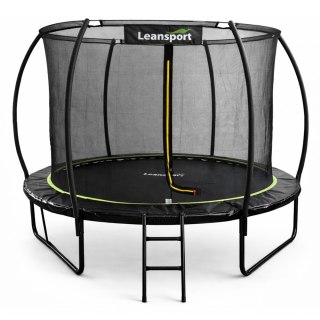 Trampolina Ogrodowa LEAN Z Siatką Wewnętrzną Czarno-Zielona 252CM 8FT