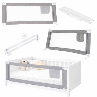 Barierka do łóżka ochronna zabezpieczenie blokada osłona 140cm szara