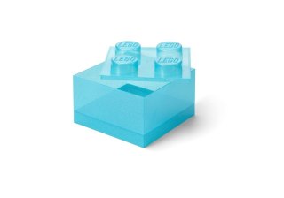 LEGO(R) pojemnik klocek czwórka transparentny błękit