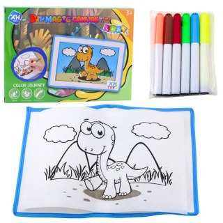 TABLICA DO MALOWANIA DIY MAGICZNA PŁÓTNO PISAKI ZMYWALNE