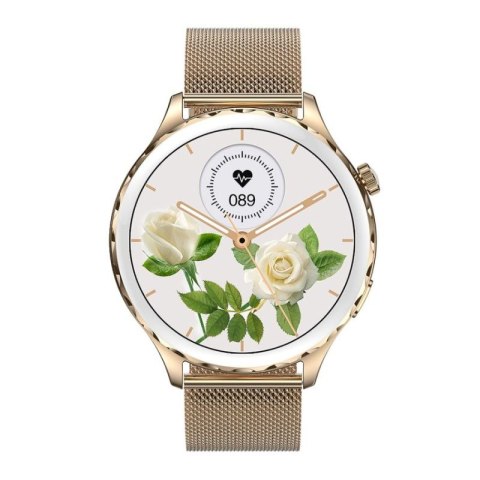 Smartwatch Damski Rubicon RNCF02-2 Złoty + Pasek Różowy N/A
