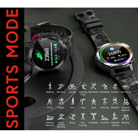 Smartwatch Męski RUBICON RNCF08 Black/Moro SMARUB232 N/A