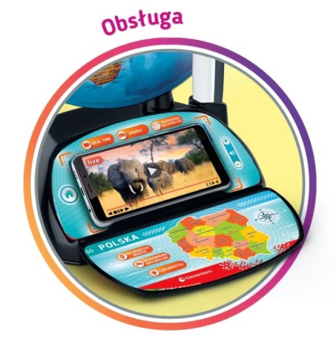 INTERAKTYWNY GLOBUS EDUGLOBUS UCZĘ SIĘ BAWIĄC JĘZYK POLSKI CLEMENTONI 50848