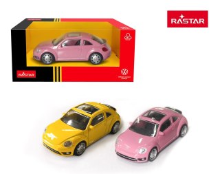 Autko Metalowe 1:43 Volkswagen Beetle Różowy RASTAR