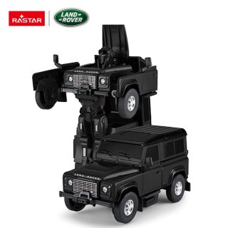 Autko Metalowe/Robot 2w1 1:32 Land Rover Defender Czarny RASTAR