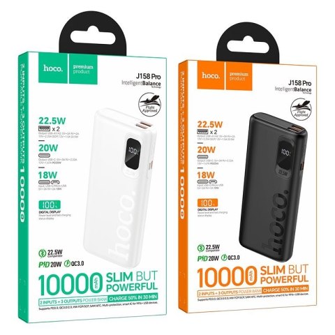 Powerbank Hoco 10000 mAh QC PD 2A 22,5W J158 Pro czarny