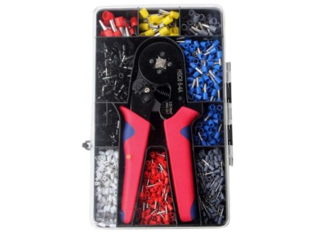 ZESTAW ZACISKARKA PRASKA DO MONTAŻU TULEJEK KABLI W WALIZCE 1200EL