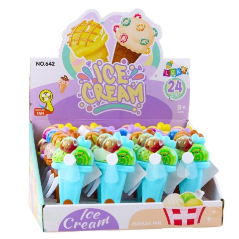Wiatraczek Wentylator Dla Dzieci Mechaniczny Napęd Lody Mix Kolor