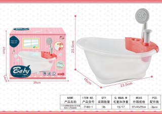 AKCESORIA DLA LALEK WANNA Z PRYSZNICEM