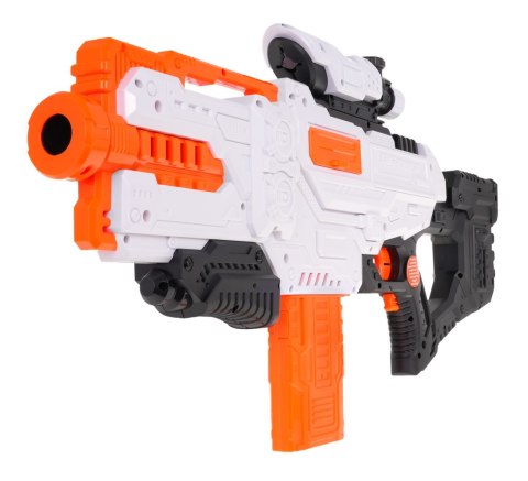 DUŻY KARABIN FAST PIONEER DLA DZIECI 8+ CELOWNIK + MAGAZYNEK + 24 PIANKOWYCH POCISKI