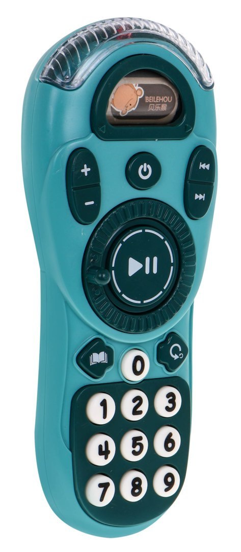 INTERAKTYWNY PILOT TELEWIZYJNY DLA DZIECI NIEBIESKI + DŹWIĘKI MELODIE + ŚWIATEŁKO LED