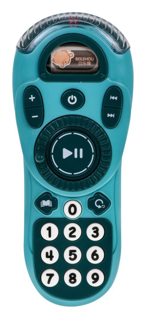 INTERAKTYWNY PILOT TELEWIZYJNY DLA DZIECI NIEBIESKI + DŹWIĘKI MELODIE + ŚWIATEŁKO LED