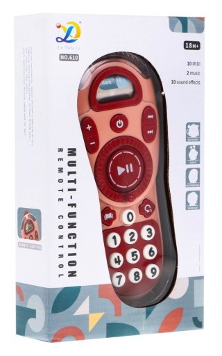 INTERAKTYWNY PILOT TELEWIZYJNY DLA DZIECI RÓŻOWY + FUNKCJE DŹWIĘKOWE MELODIE ODGŁOSY + ŚWIATEŁKO LED