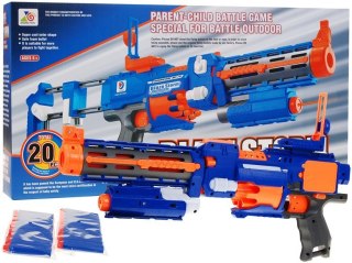 KARABIN PISTOLET 2W1 DLA DZIECI 8+ BLAZE STORM 20 DŁUGICH POCISKÓW Z PIANKI + CELOWNIK LASEROWY + KOLBA