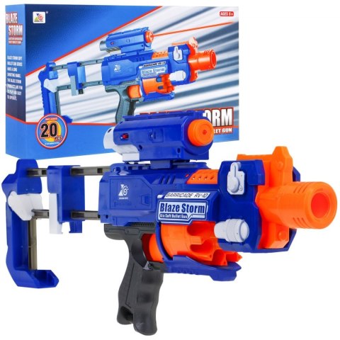 KARABIN DLA DZIECI 8+ BLAZE STORM + 20 POCISKÓW Z PIANKI + CELOWNIK LASEROWY + KOLBA