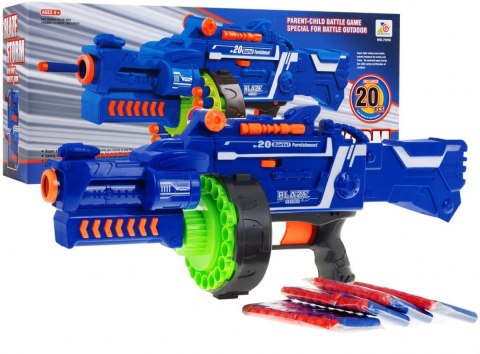 MASZYNOWY KARABIN DLA DZIECI 6+ BLAZE STORM + 20 DŁUGICH POCISKÓW Z PIANKI