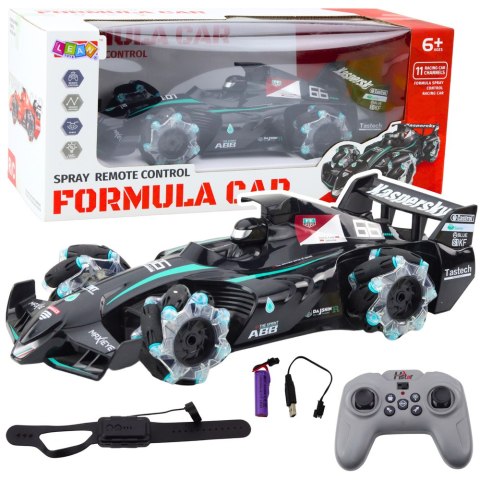 WYŚCIGÓWKA AUTO SPORTOWE ZDALNIE STEROWANA RC EFEKT DYMU 2.4G CZARNAA